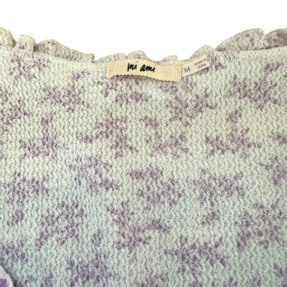 Mi Ami Francesca's - Women's Purple/White‎ Floral Top (M) EUC - Picture 9 of 9